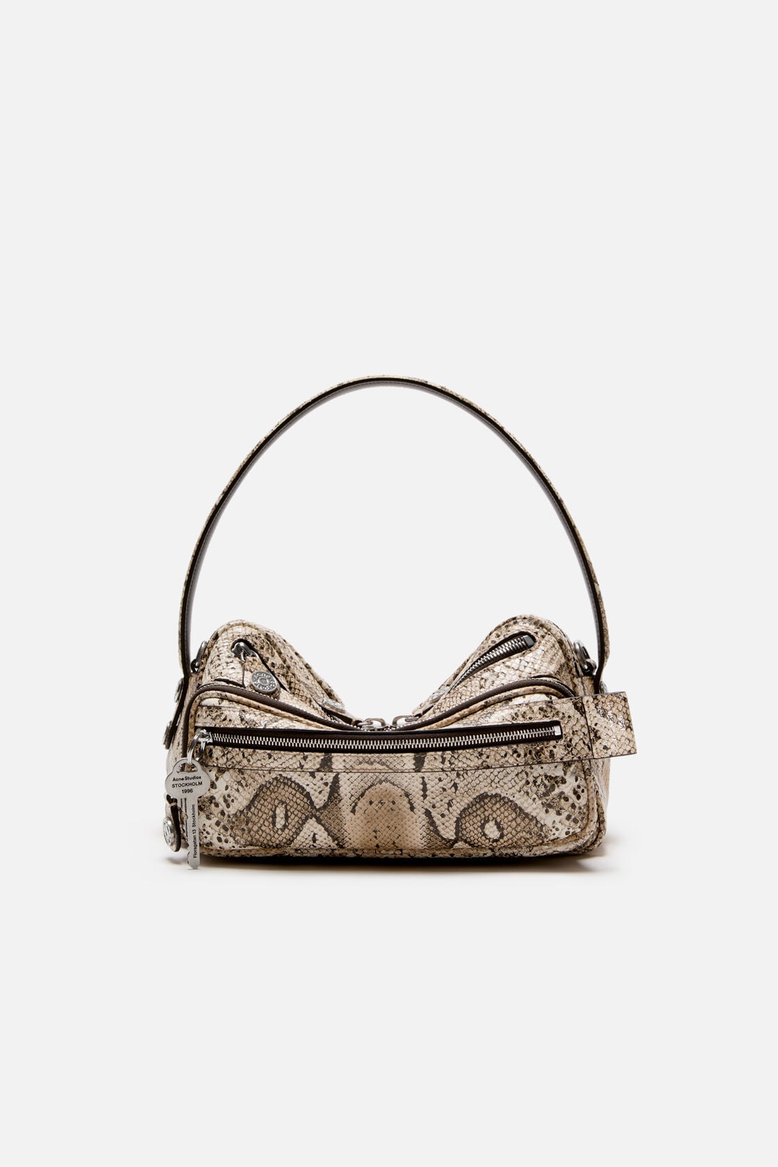 Camero Party snake-print bag - Beige Multi