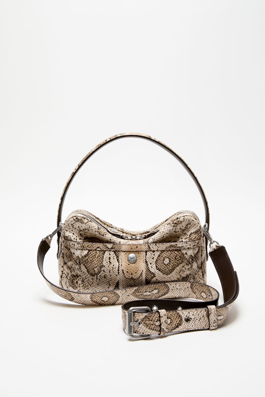 Camero Party snake-print bag - Beige Multi
