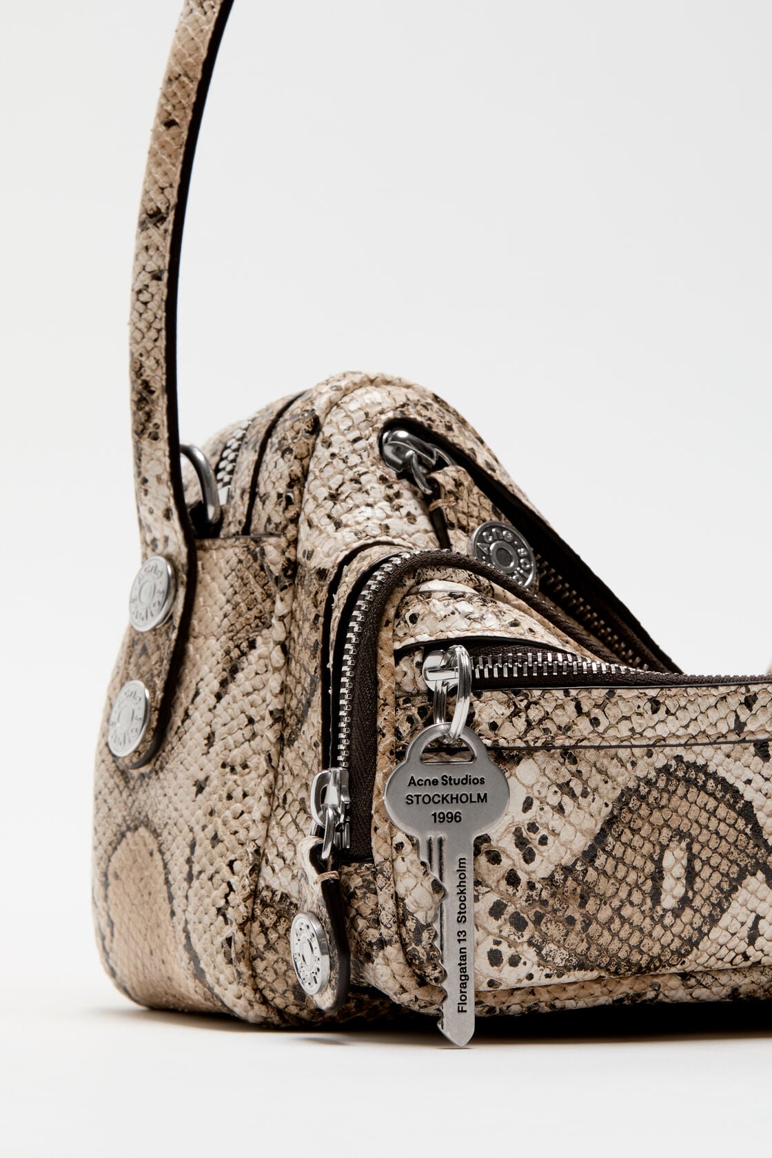 Camero Party snake-print bag - Beige Multi