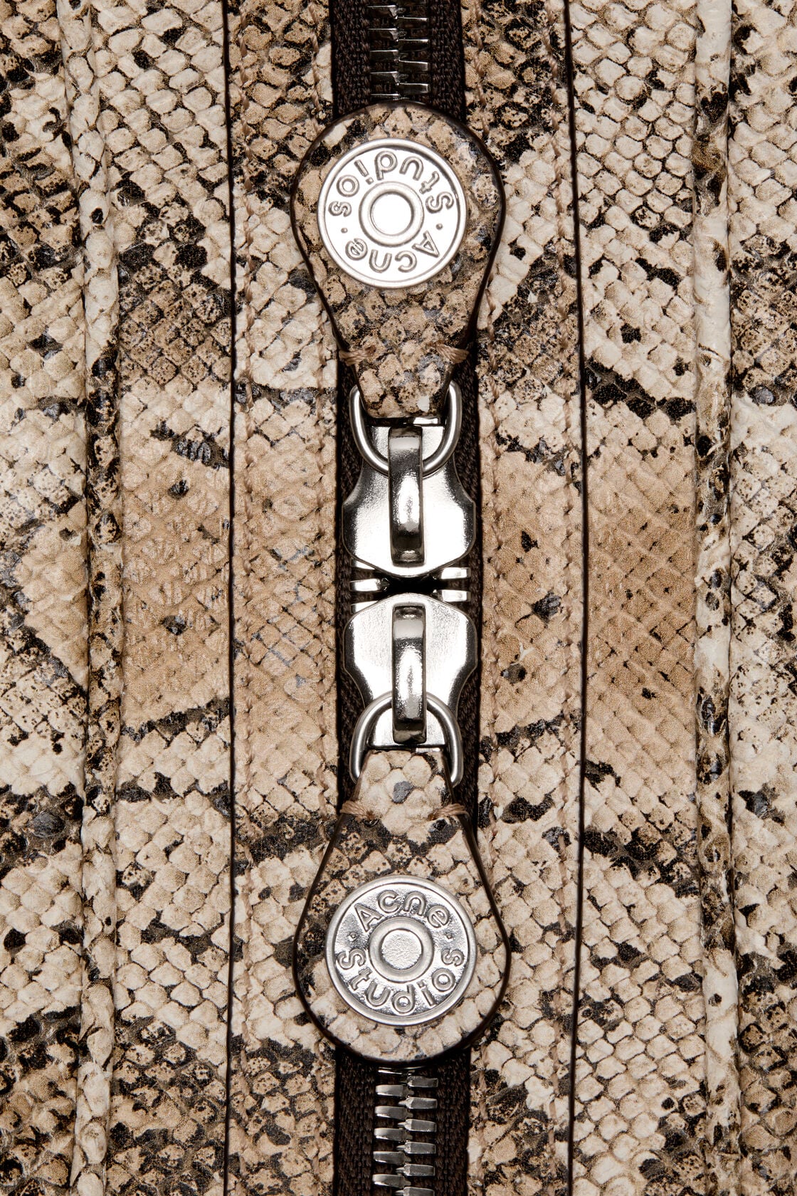 Camero Party snake-print bag - Beige Multi