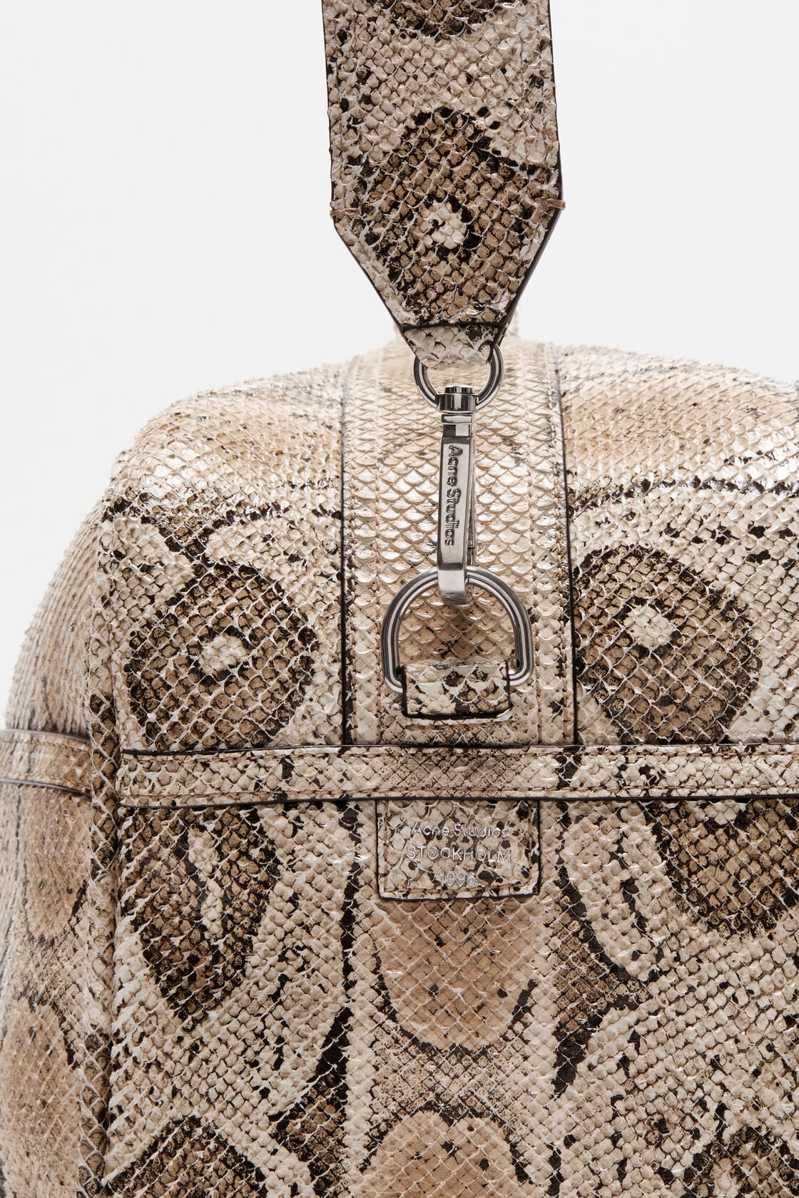 Camero snake print duffle bag - Beige Multi