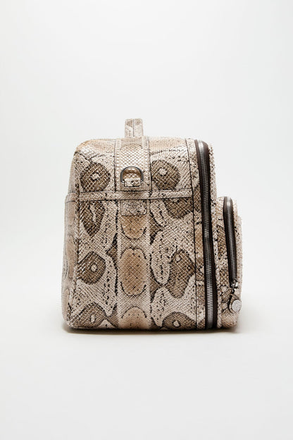 Camero snake print duffle bag - Beige Multi