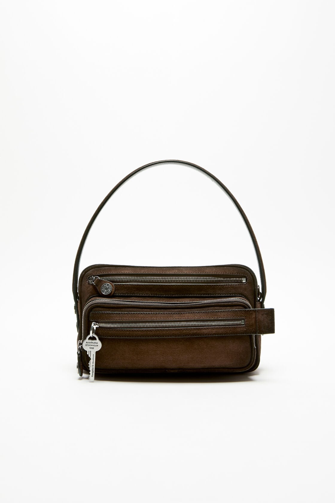 Camero Party Suede Shoulder Bag - Dark brown