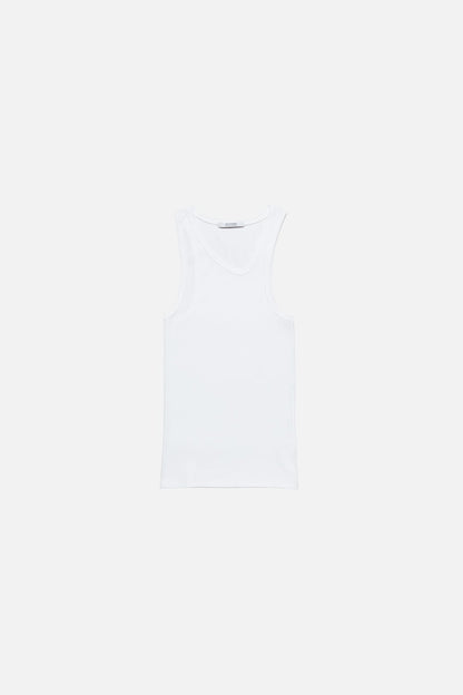Asymmetrical Tank Top - White