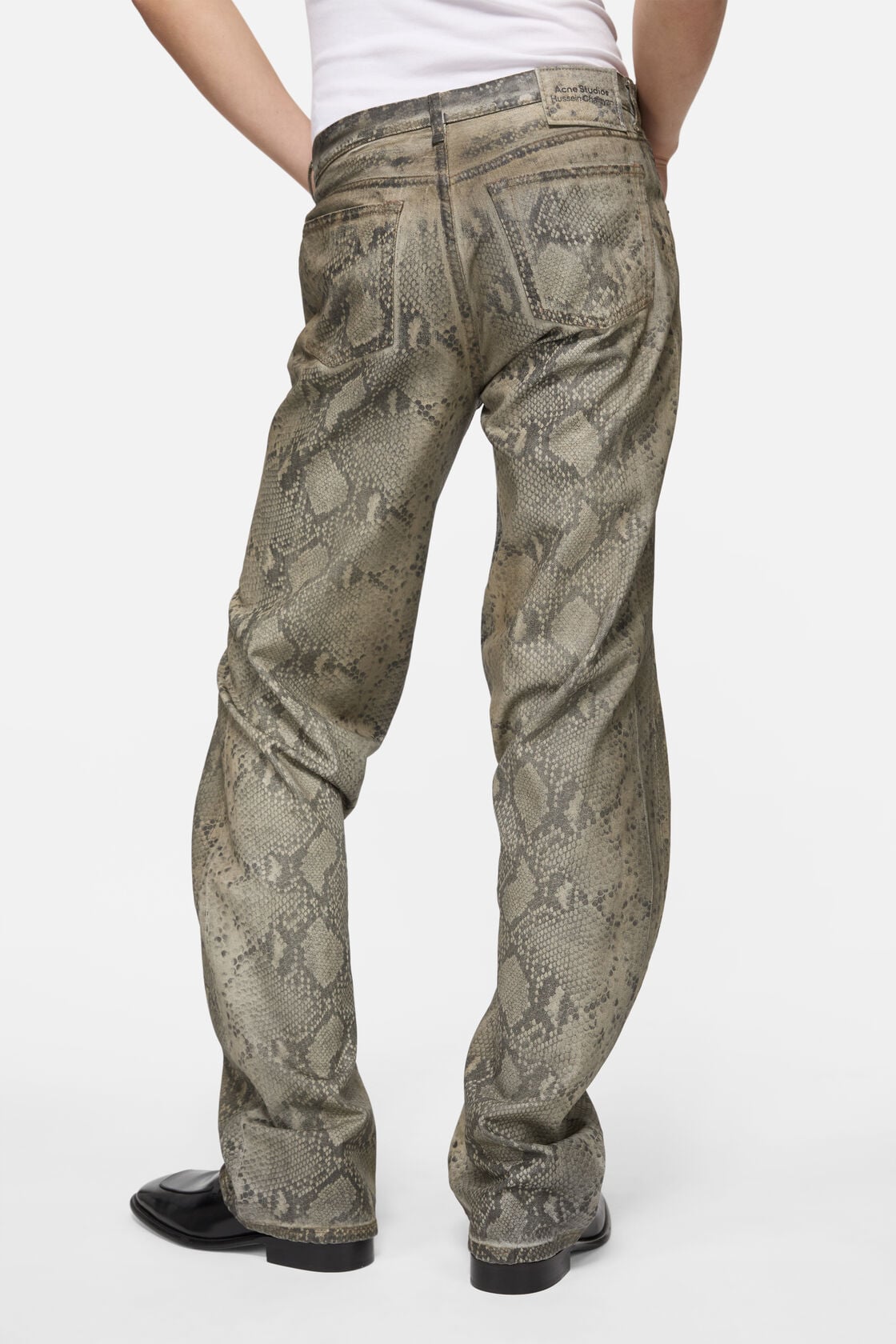 Twisted python print jeans - Multi brown