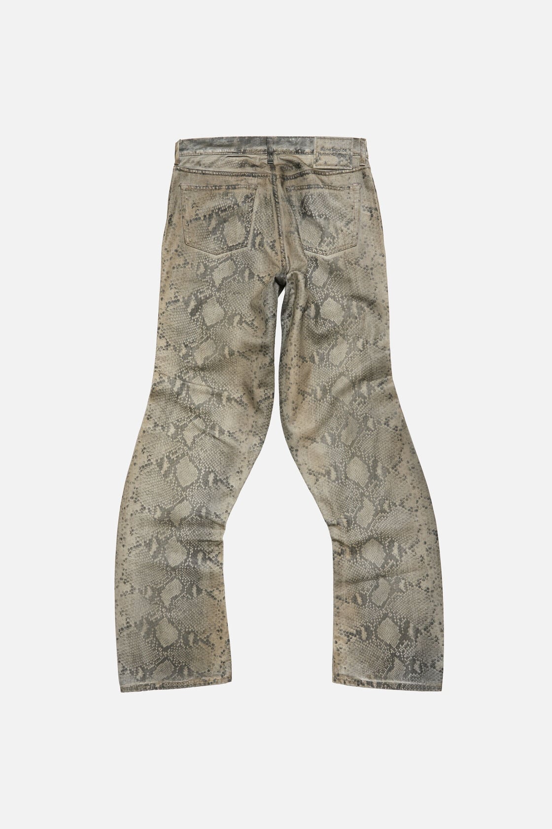 Twisted python print jeans - Multi brown