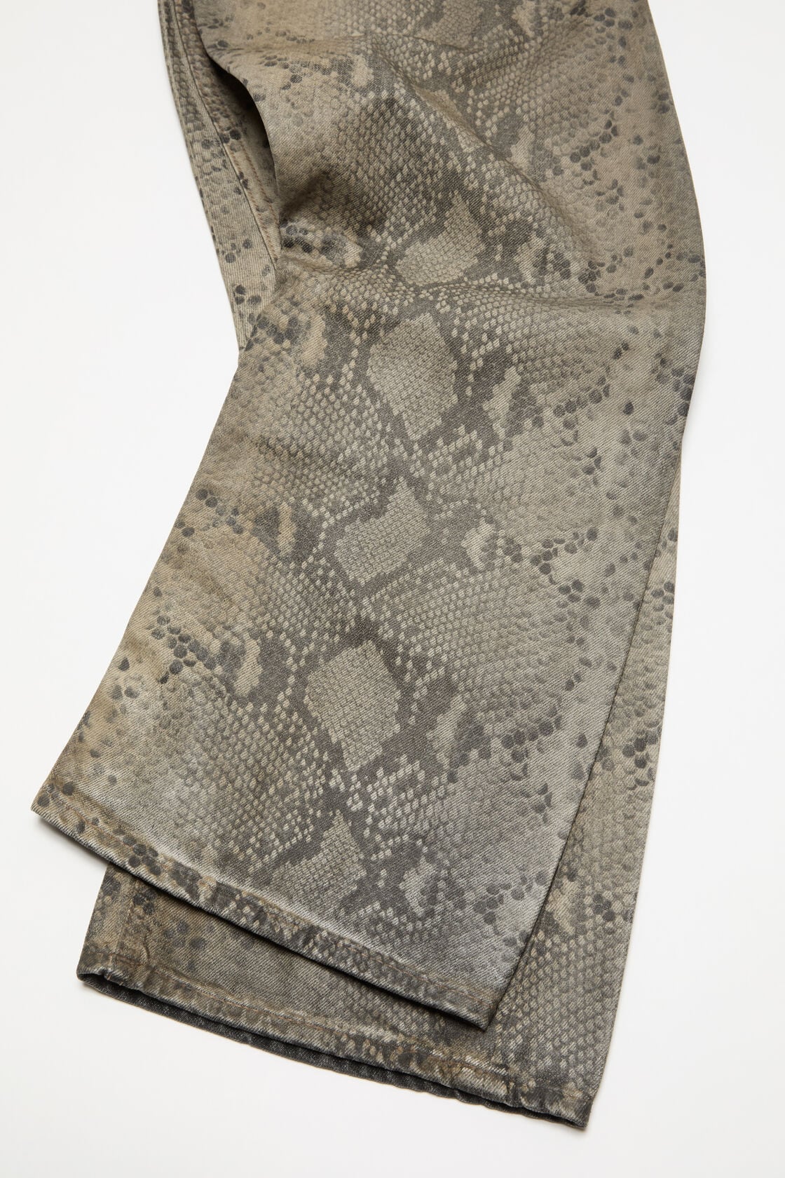 Twisted python print jeans - Multi brown