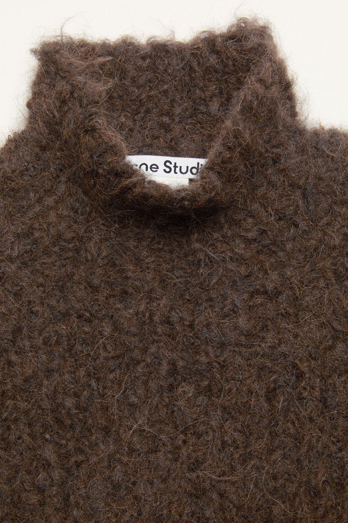 Hand-knit alpaca sweater - Dark brown