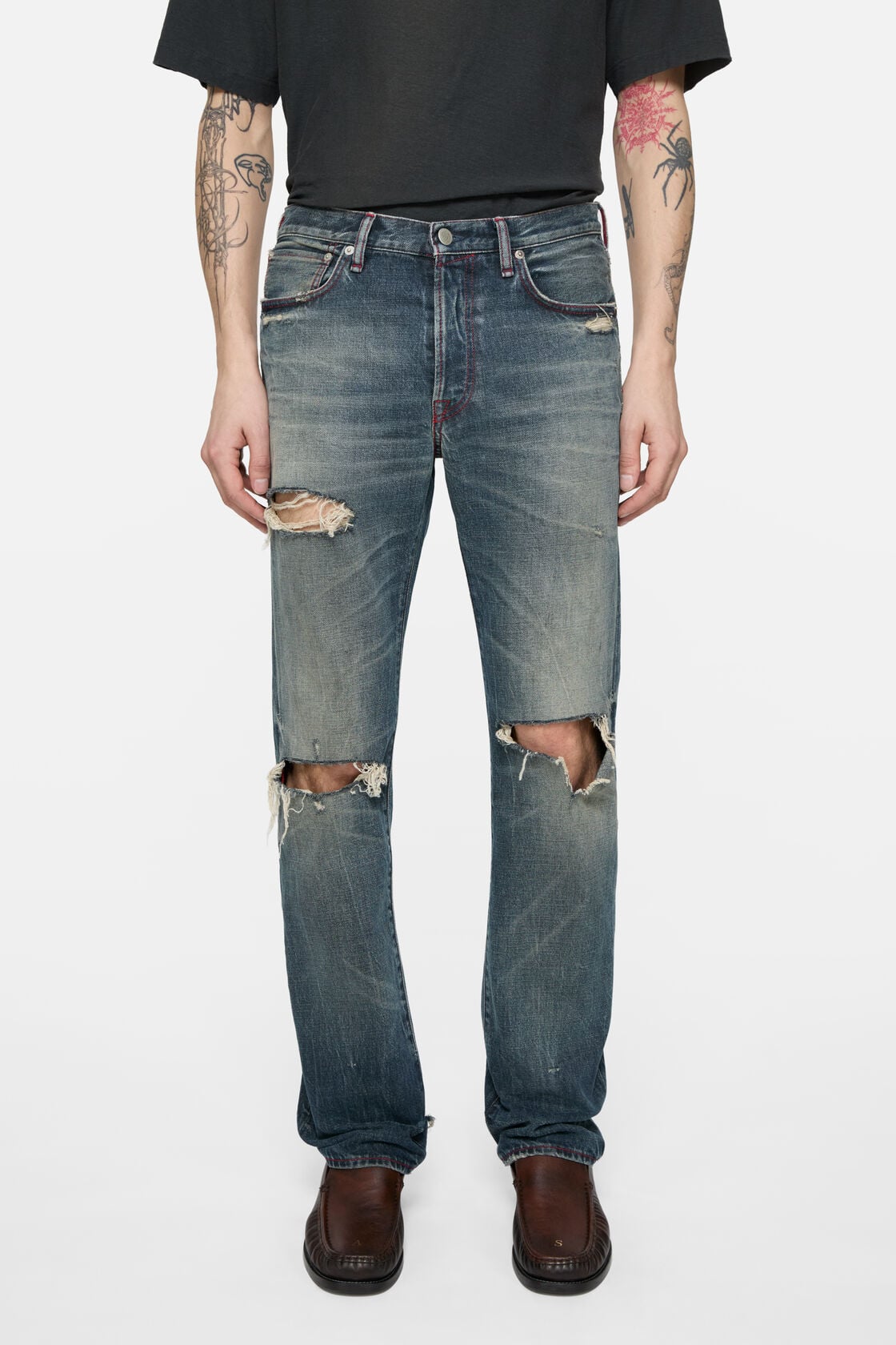 Re-edition worn jeans - 1996M - Mid Blue