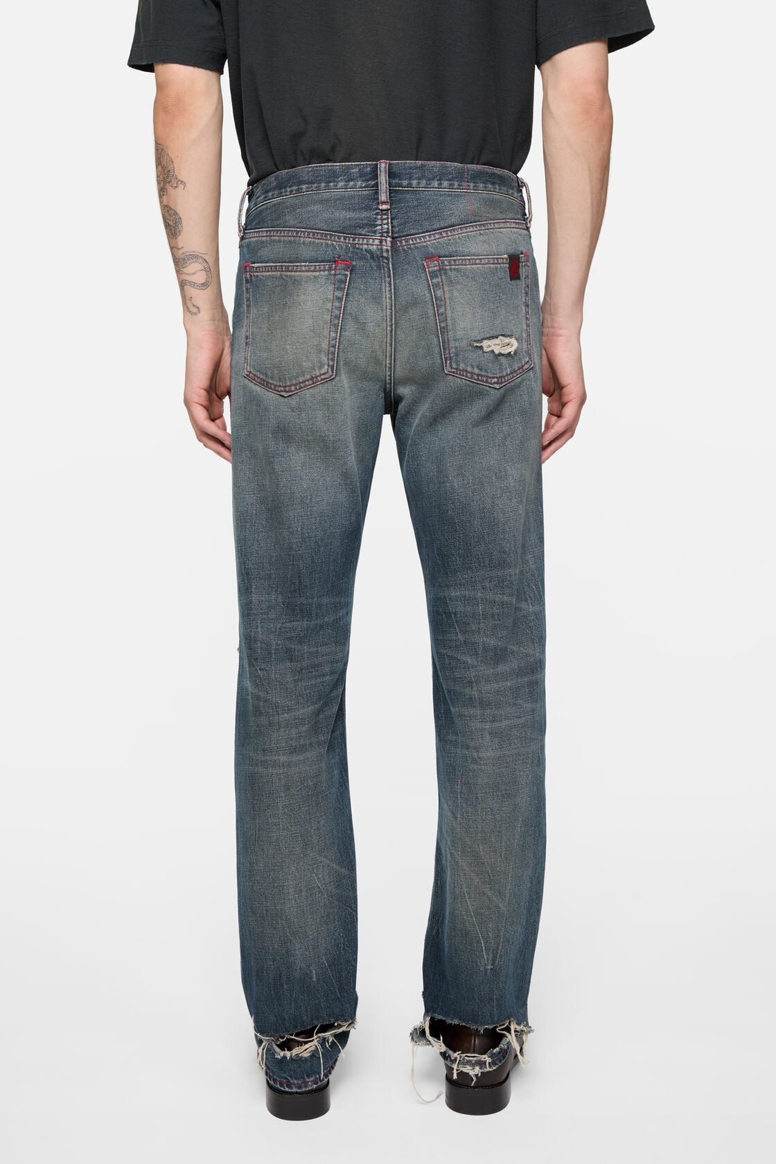 Re-edition worn jeans - 1996M - Mid Blue