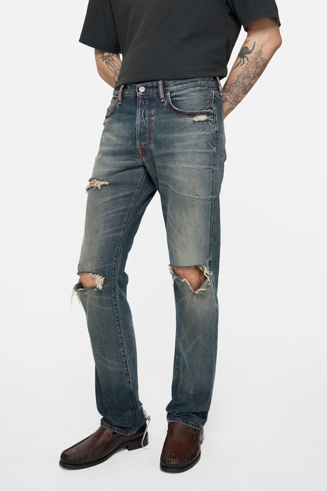 Re-edition worn jeans - 1996M - Mid Blue