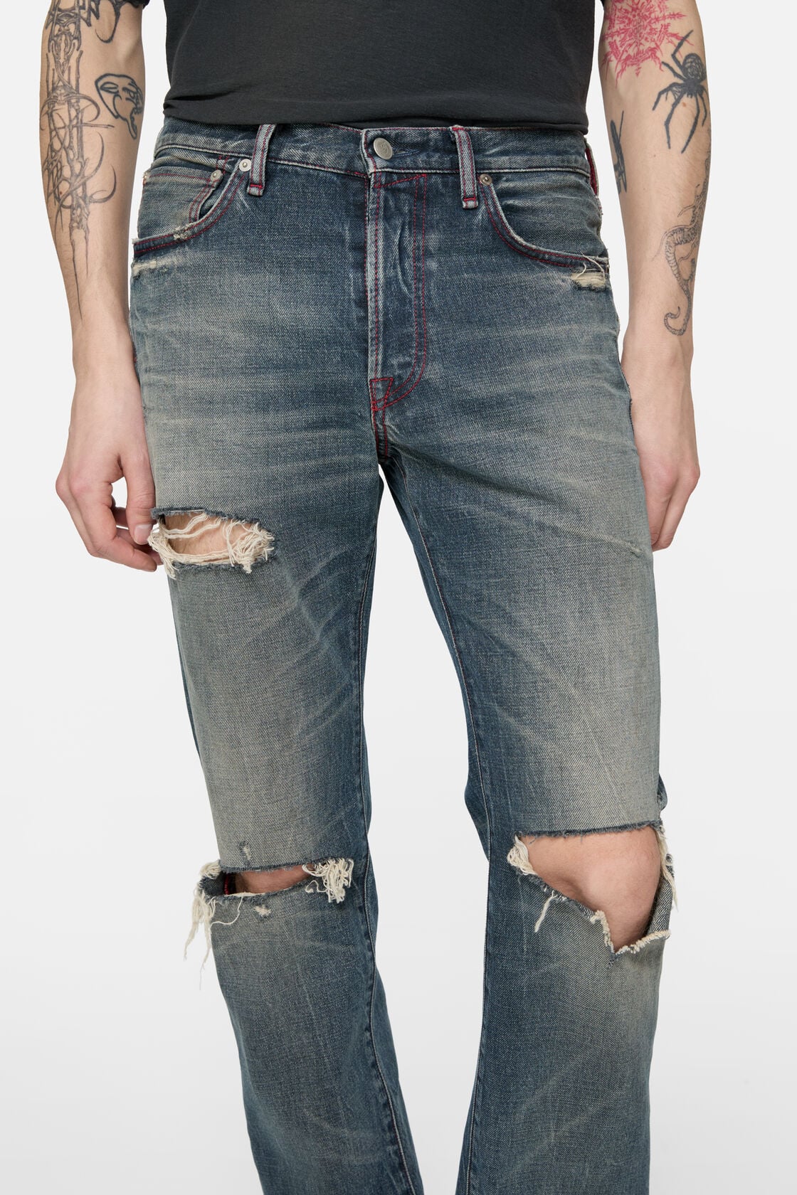 Re-edition worn jeans - 1996M - Mid Blue