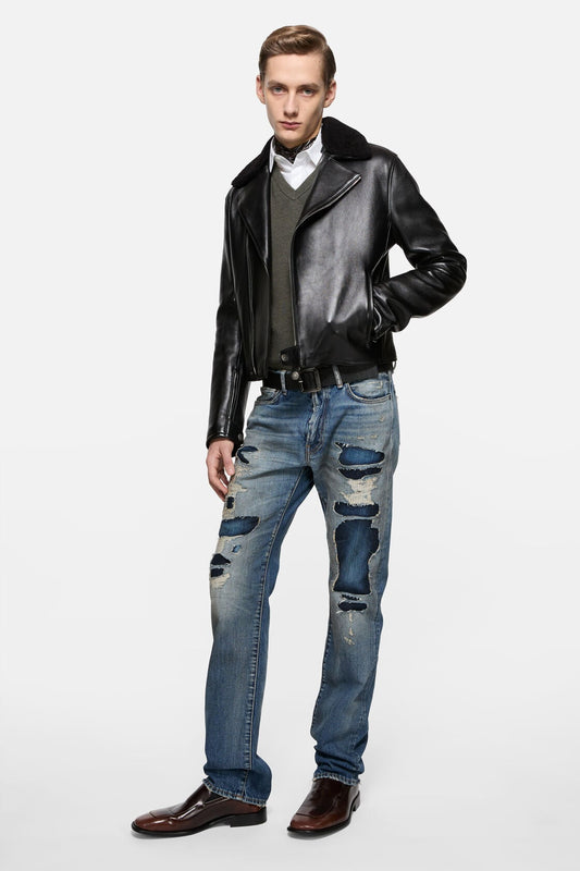 Mended denim jeans - 1996M - Mid Blue