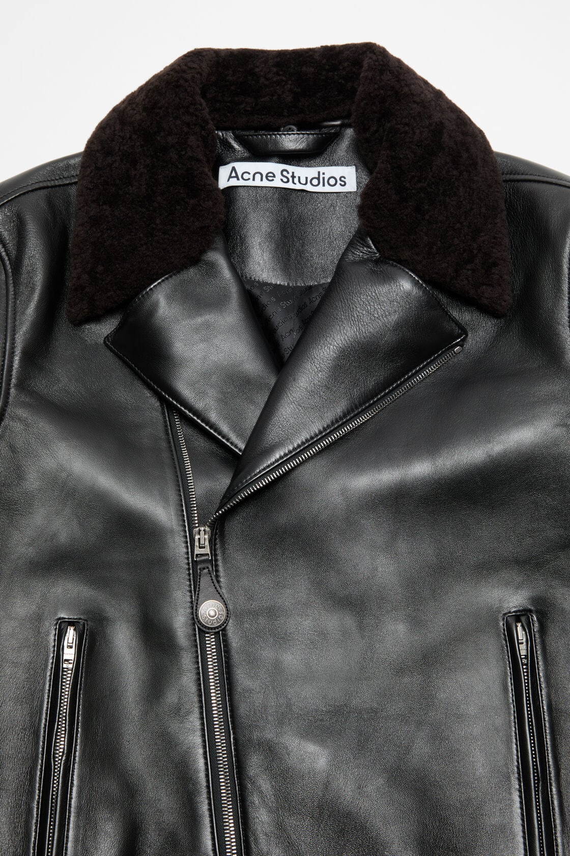 Leather biker jacket - Black