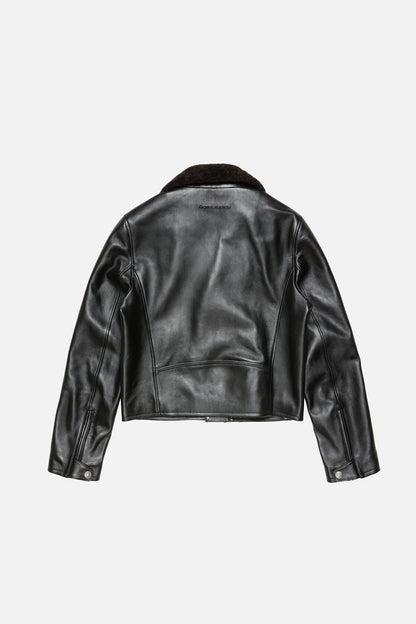 Leather biker jacket - Black