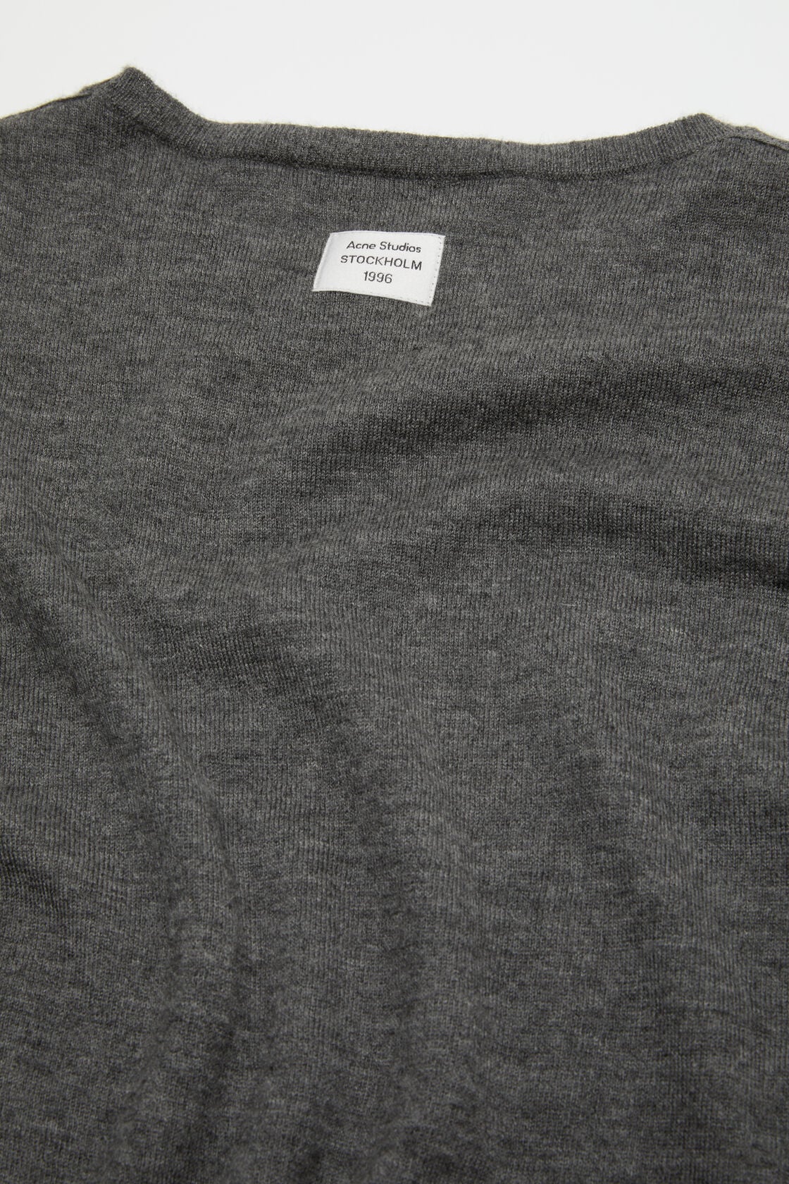 Cashmere knit sweater - Dark Grey Melange