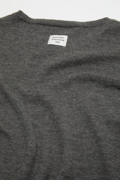 Cashmere knit sweater - Dark Grey Melange