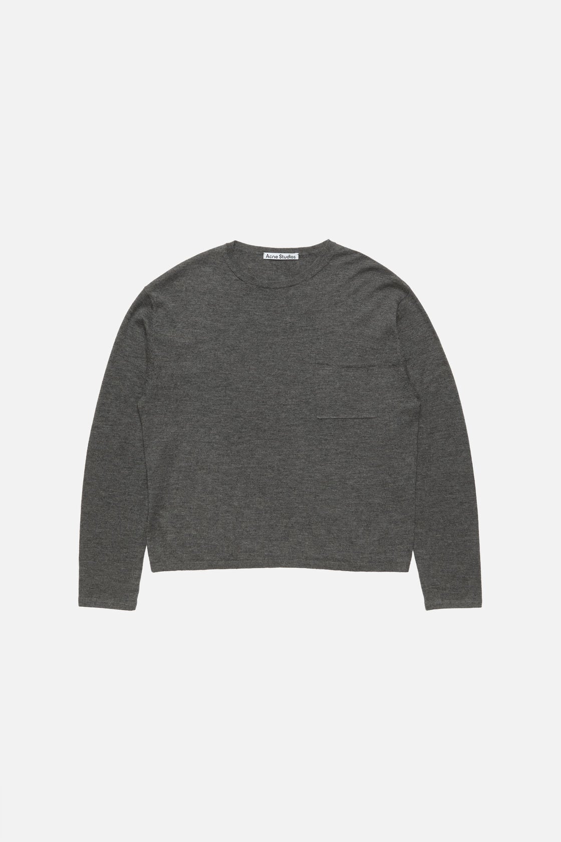 Cashmere knit sweater - Dark Grey Melange