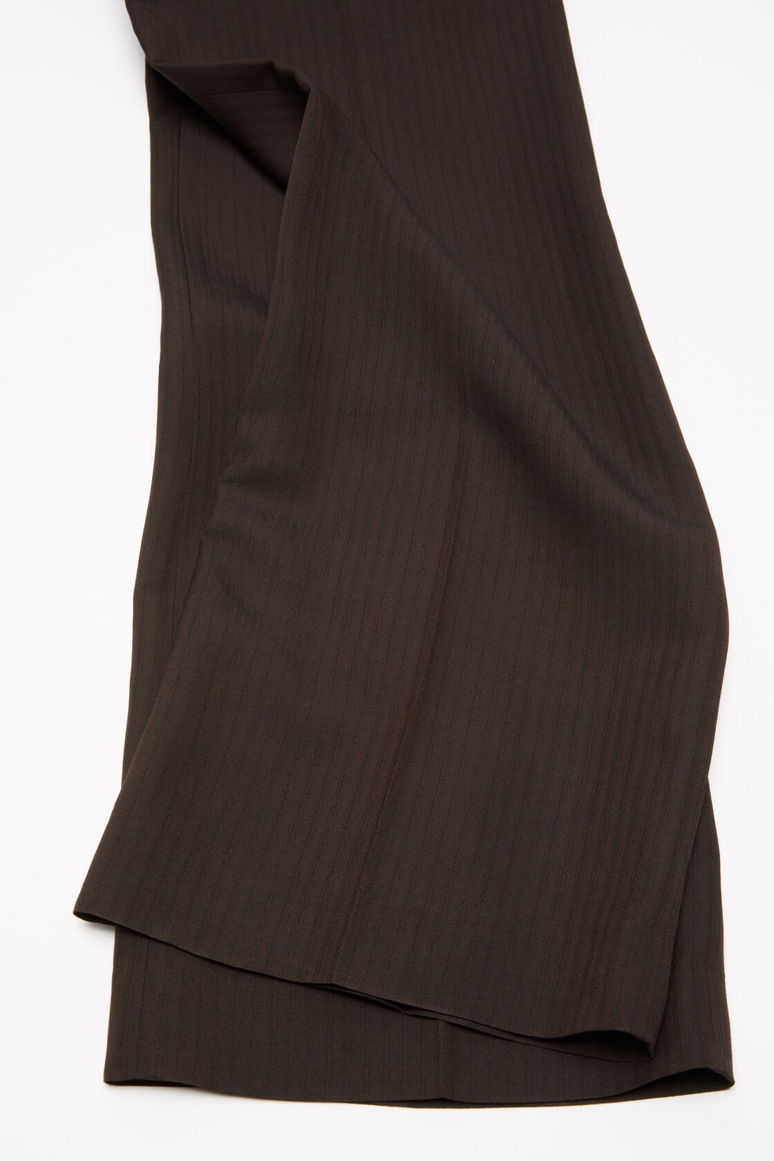 Tailored herringbone trousers - Chocolate brown