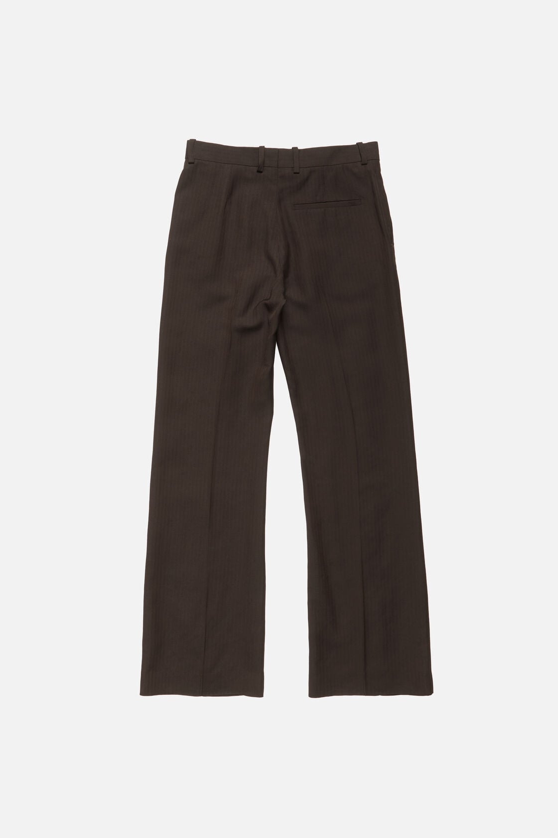 Tailored herringbone trousers - Chocolate brown