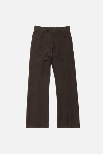 Tailored herringbone trousers - Chocolate brown