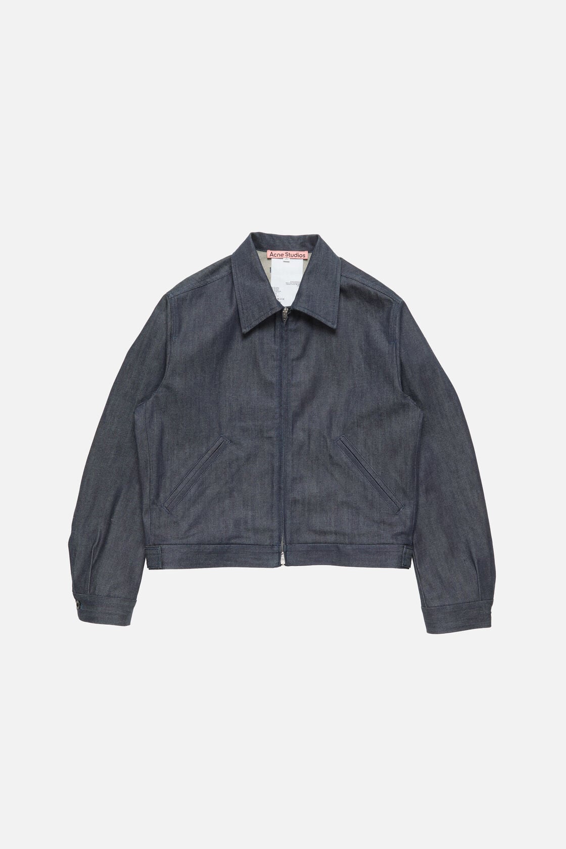 Branded selvedge denim jacket - Indigo blue