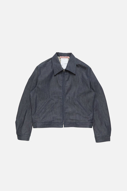 Branded selvedge denim jacket - Indigo blue