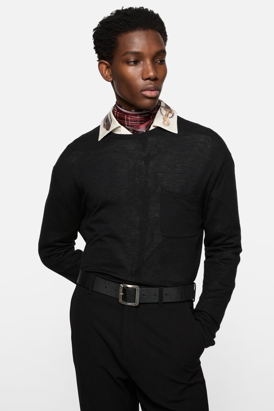 Cashmere knit sweater - Black