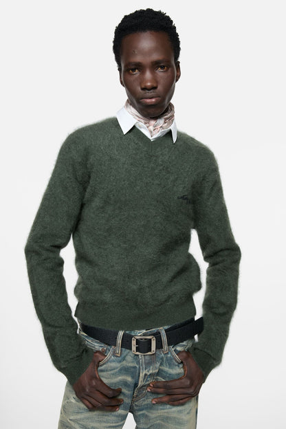 Cashmere v-neck sweater - Dark green