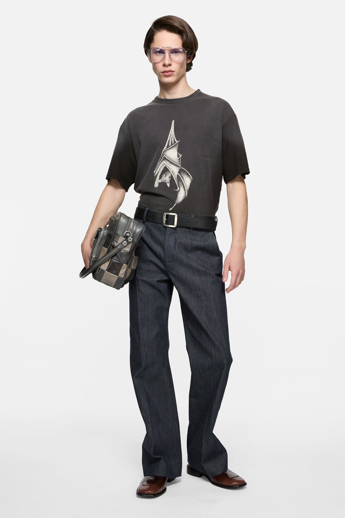 Graphic bat t-shirt - Faded black
