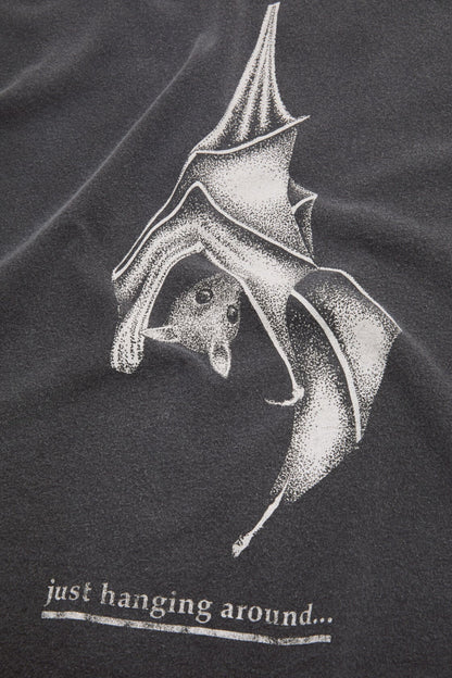 Graphic bat t-shirt - Faded black