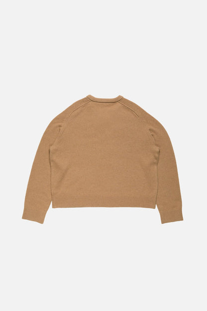 Camel hair v-neck sweater - Light camel