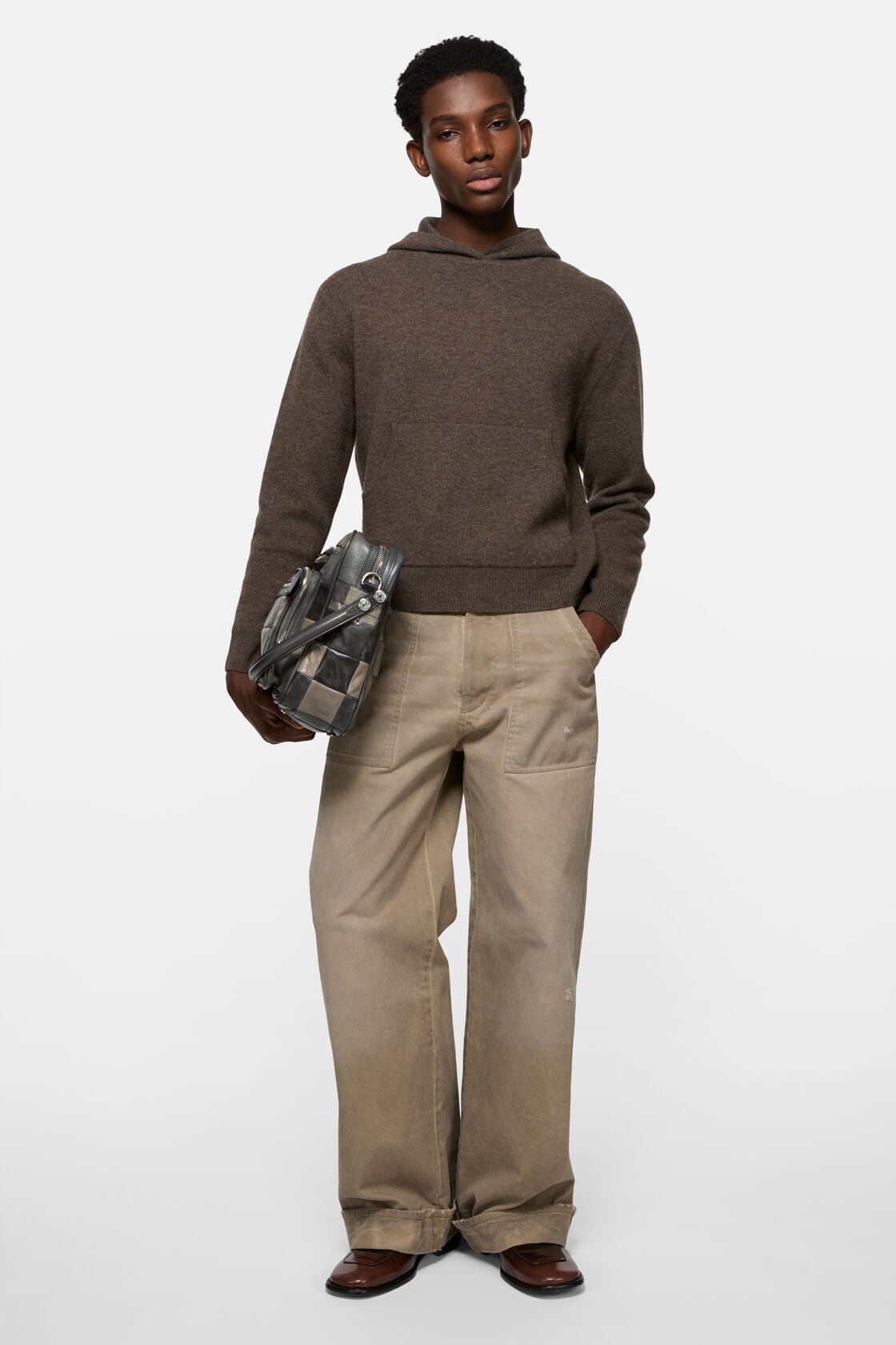 Cashmere hoodie - Walnut brown