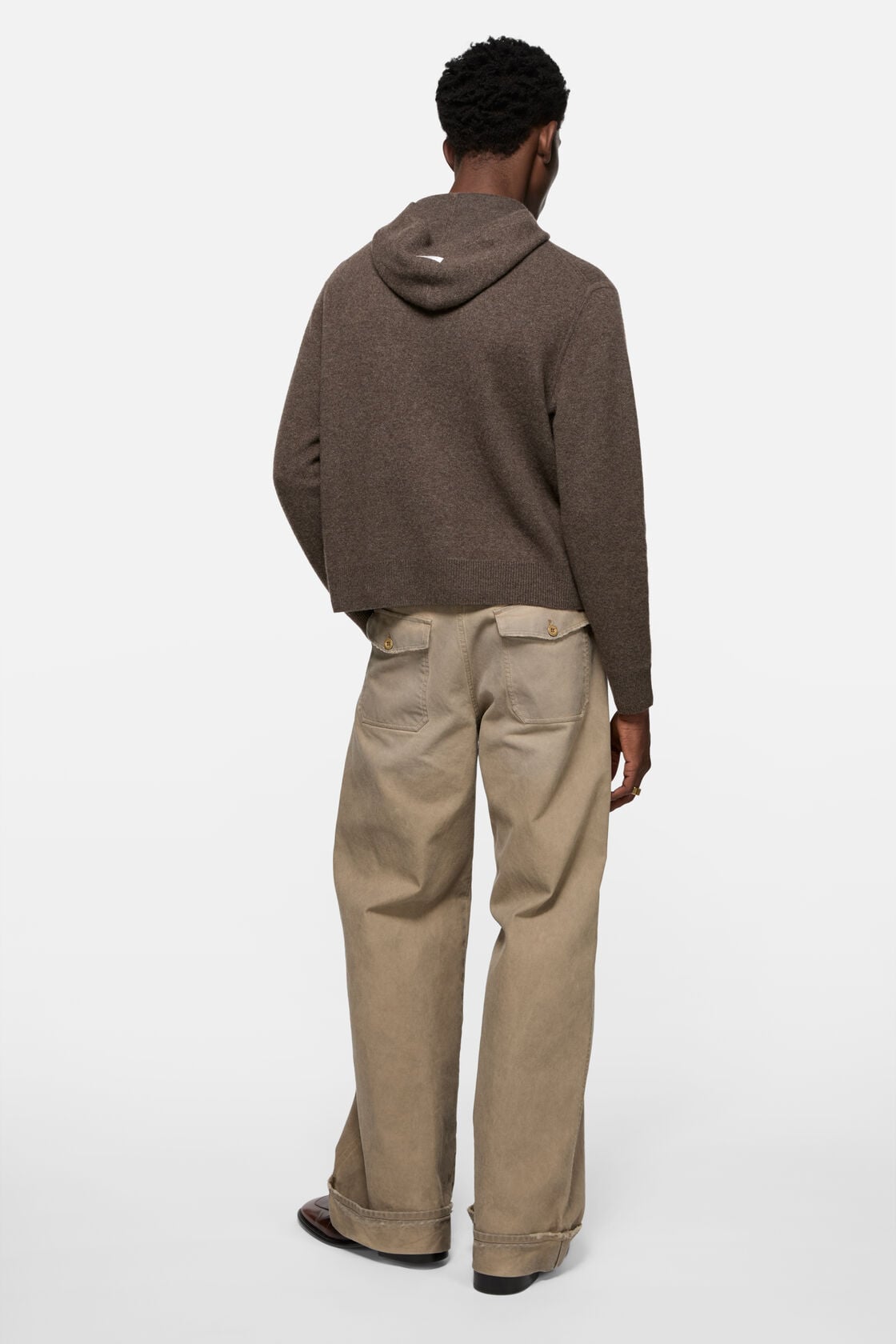 Cashmere hoodie - Walnut brown