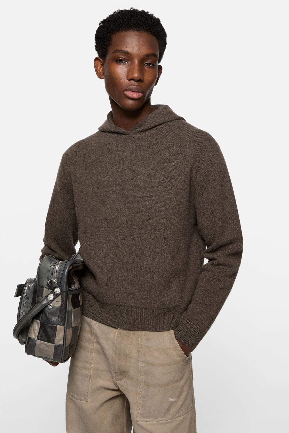 Cashmere hoodie - Walnut brown