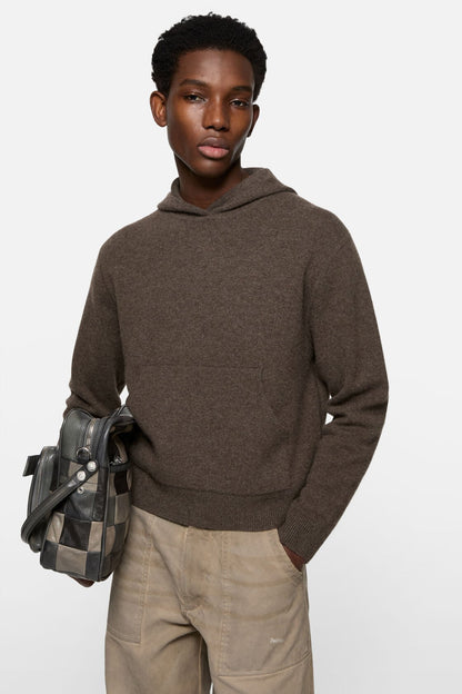 Cashmere hoodie - Walnut brown