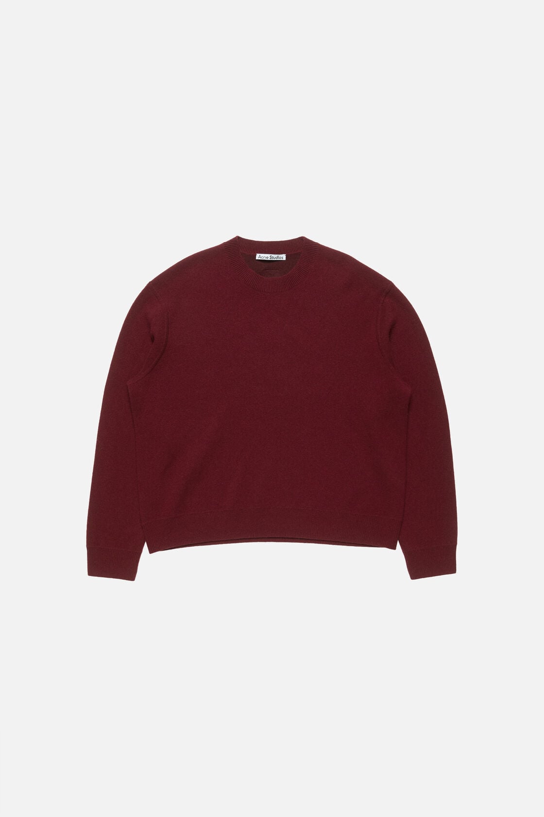 Cashmere sweater with logo - Dark red