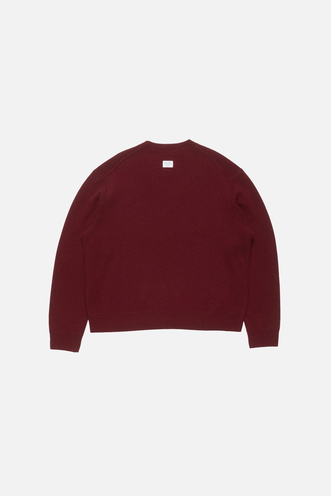 Cashmere sweater with logo - Dark red