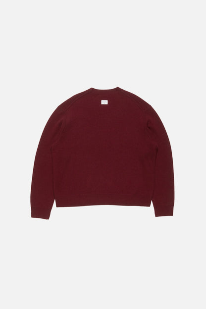 Cashmere sweater with logo - Dark red