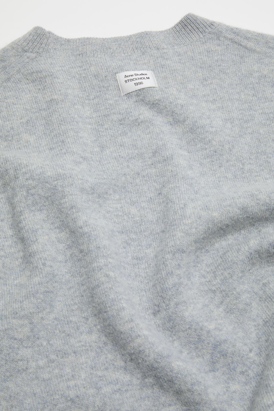 Cashmere sweater with logo - Cold grey melange