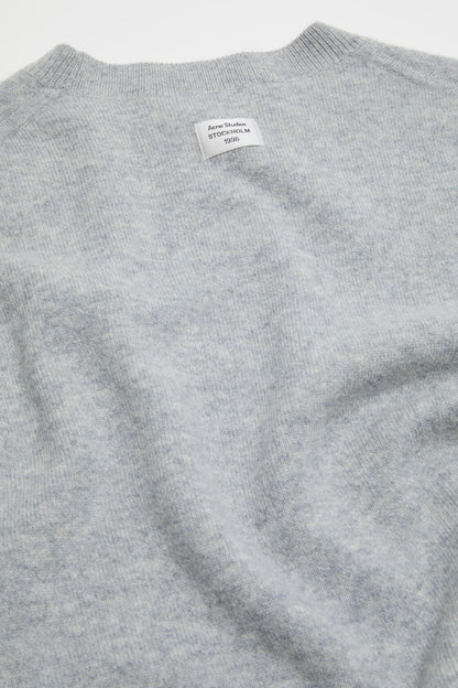 Cashmere sweater with logo - Cold grey melange