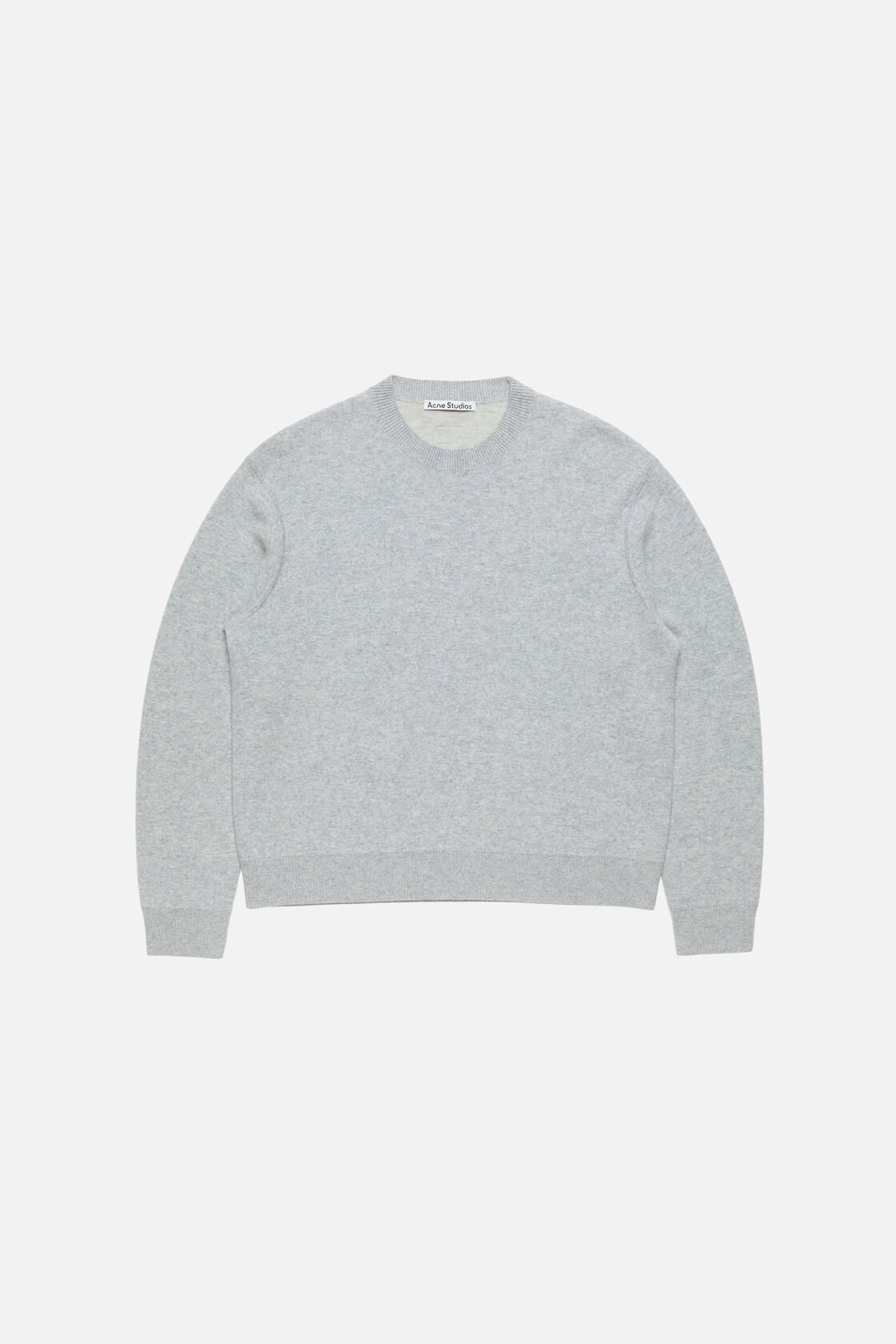 Cashmere sweater with logo - Cold grey melange