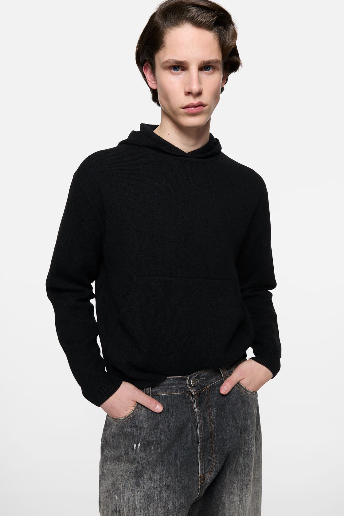 Cashmere hoodie - Black