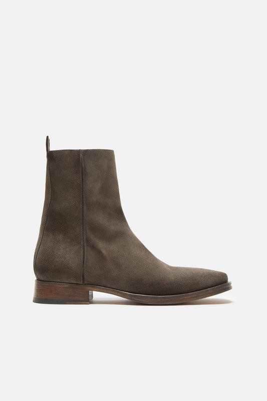 Suede ankle boots - Taupe grey