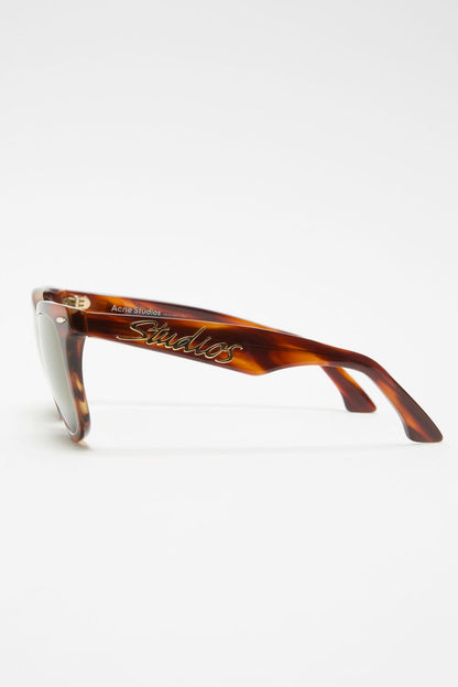 Square-frame sunglasses - Brown/gold