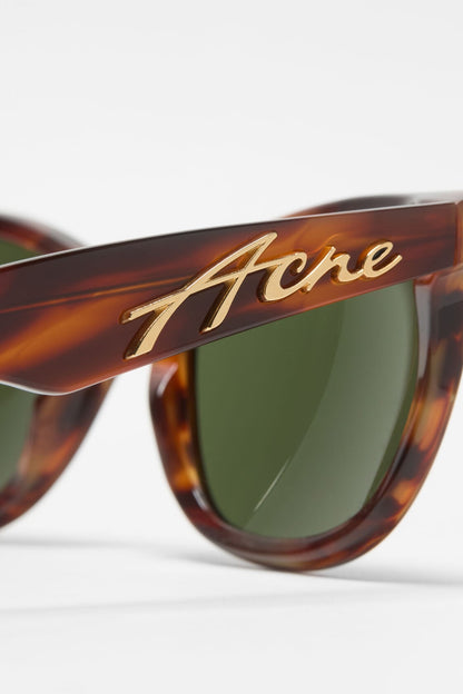 Square-frame sunglasses - Brown/gold