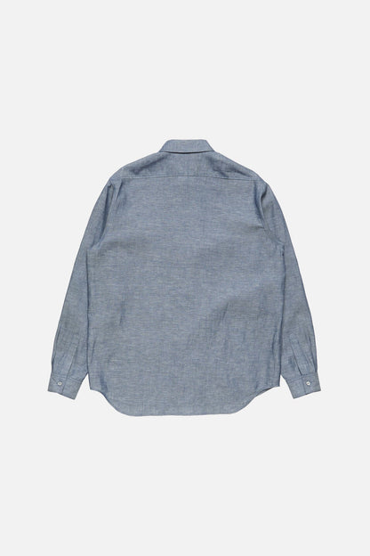 Chambray button-up shirt - Mid blue