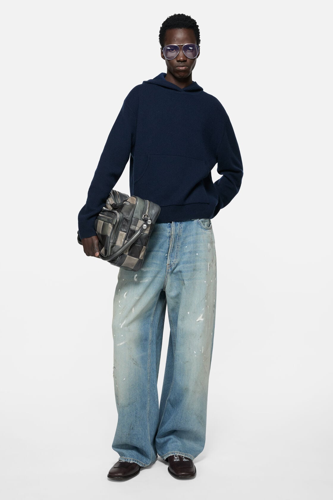 Cashmere hoodie - Ink blue