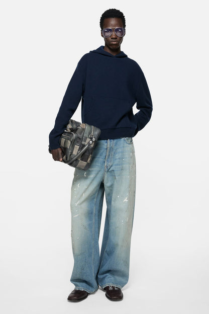 Cashmere hoodie - Ink blue