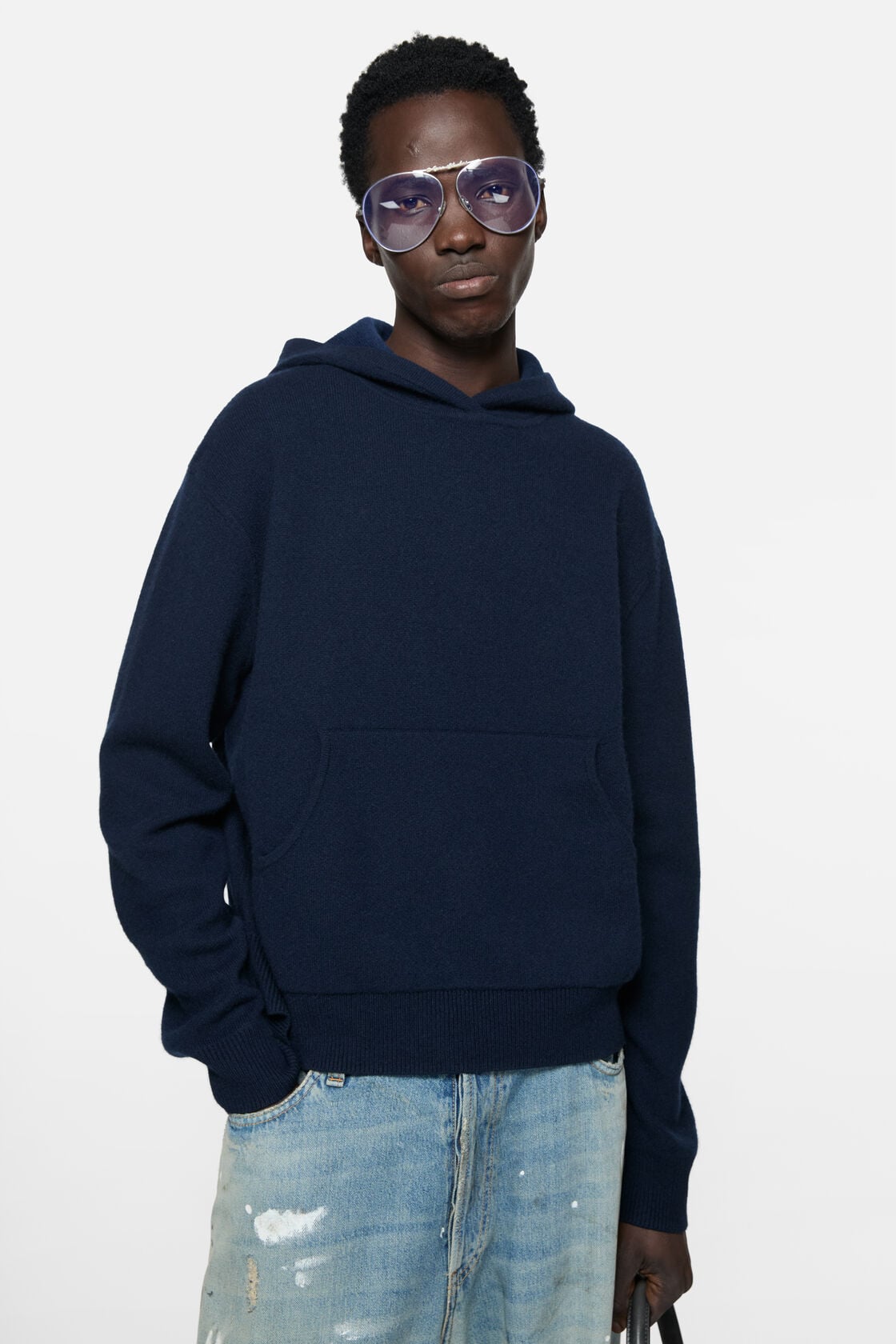 Cashmere hoodie - Ink blue